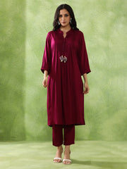 JAIPUR KURTI LADIES WESTERN KURTI 2PCS SET 1C25KPNTR008 MAGENTA