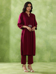JAIPUR KURTI LADIES WESTERN KURTI 2PCS SET 1C25KPNTR008 MAGENTA