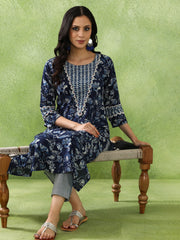 JAIPUR KURTI LADIES WESTERN KURTI 1PCS 1C25KRTAR003 INDIGO