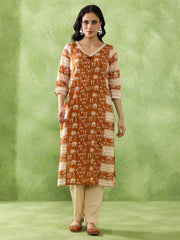 JAIPUR KURTI LADIES WESTERN KURTI 1PCS 1C25KRTAR005 BROWN