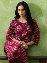 JAIPUR KURTI LADIES WESTERN KURTI 1PCS 1C25KRTAR006 MAGENTA