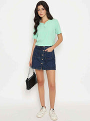 Madame Ladies Western Top H/S M5S11001 014 Green