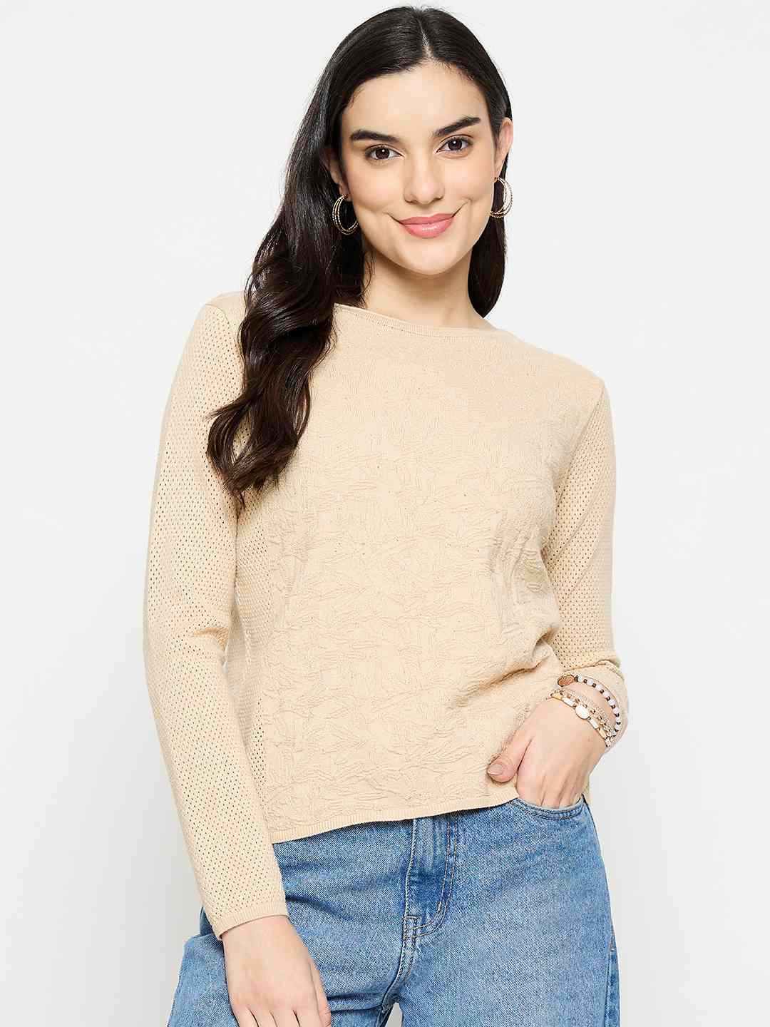 Madame Ladies Western Top F/S M5W16013 001 Beige
