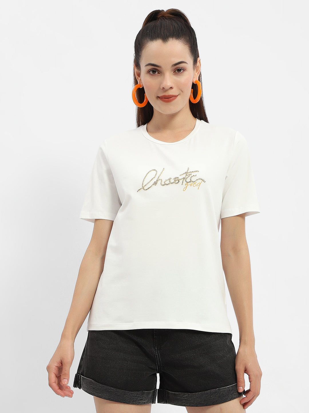 Madame Ladies Western Top H/S M4S11247 040 White