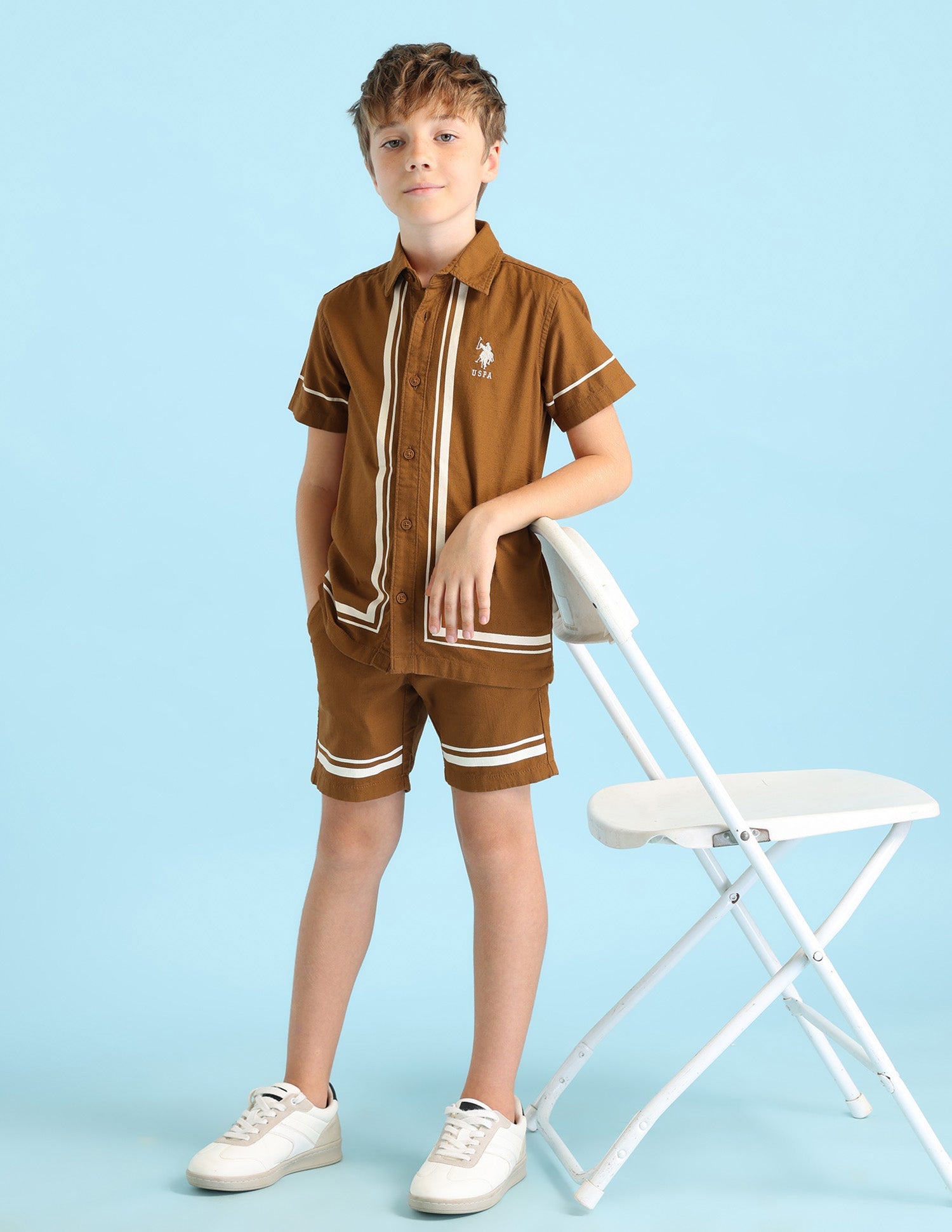 U.S.POLO KIDS BOYS SHIRT H/S UKSHT1384