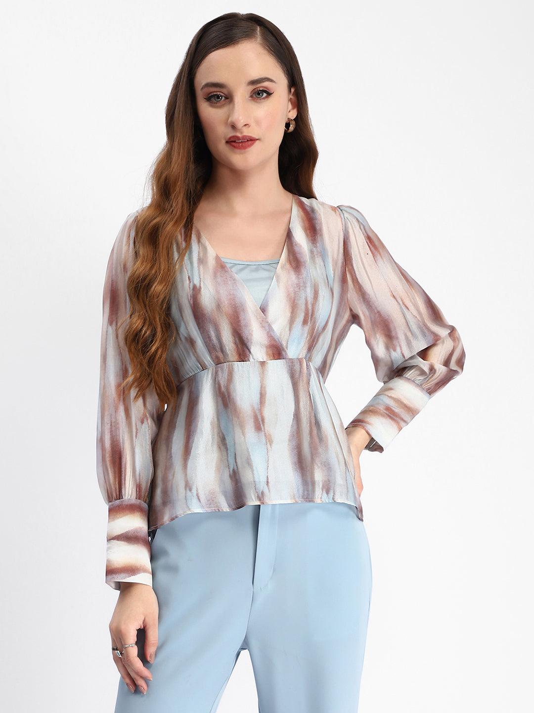 Madame Ladies Western Top F/S M4W18624 266 Sky Blue