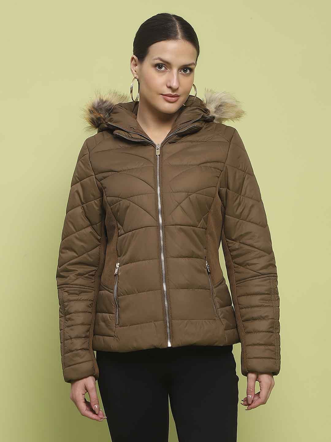 Madame Corduroy Two In One Brown Quilted Jacket