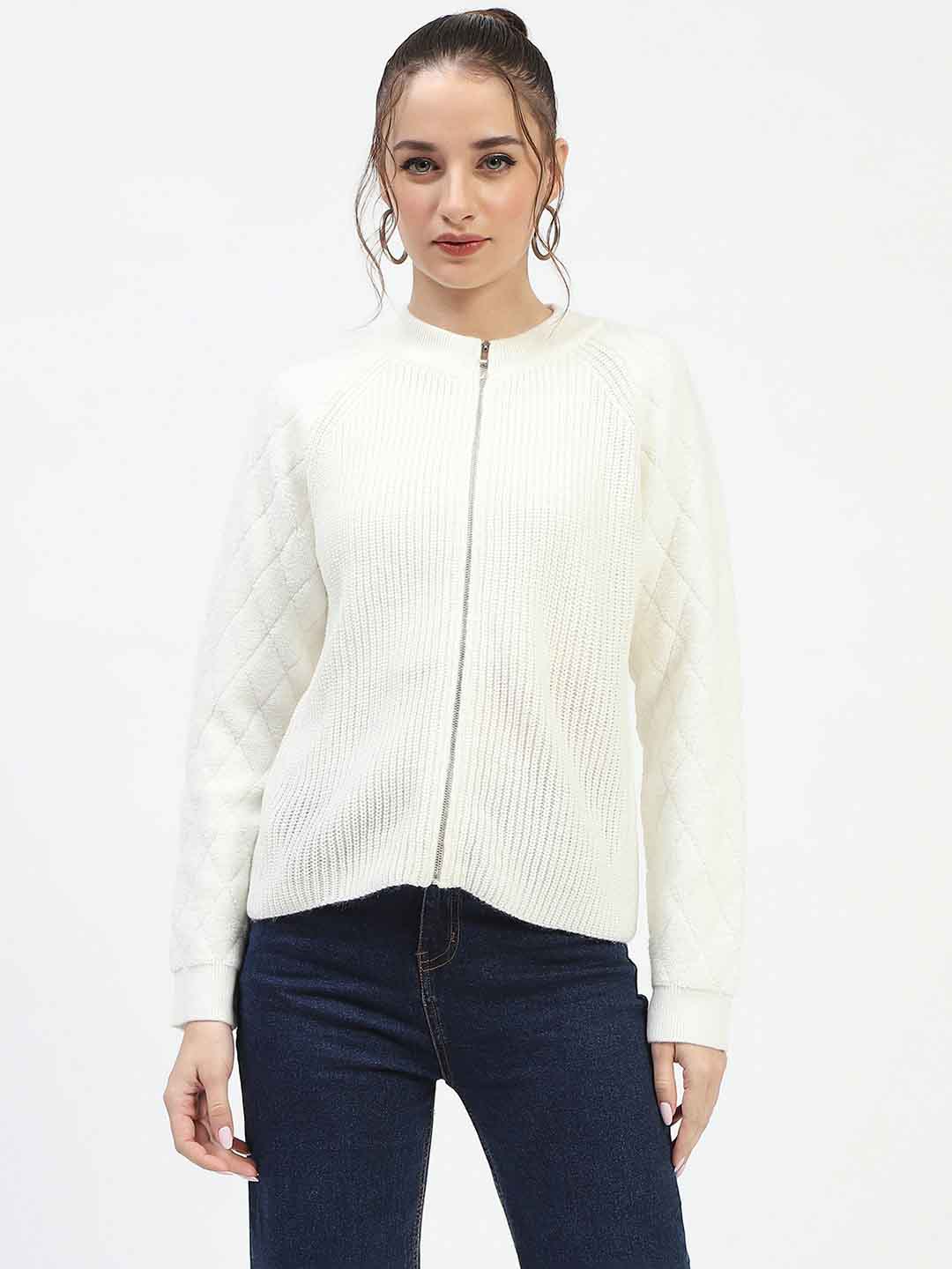 Madame Ladies Western Woolen Top M4W17126 1 Off White