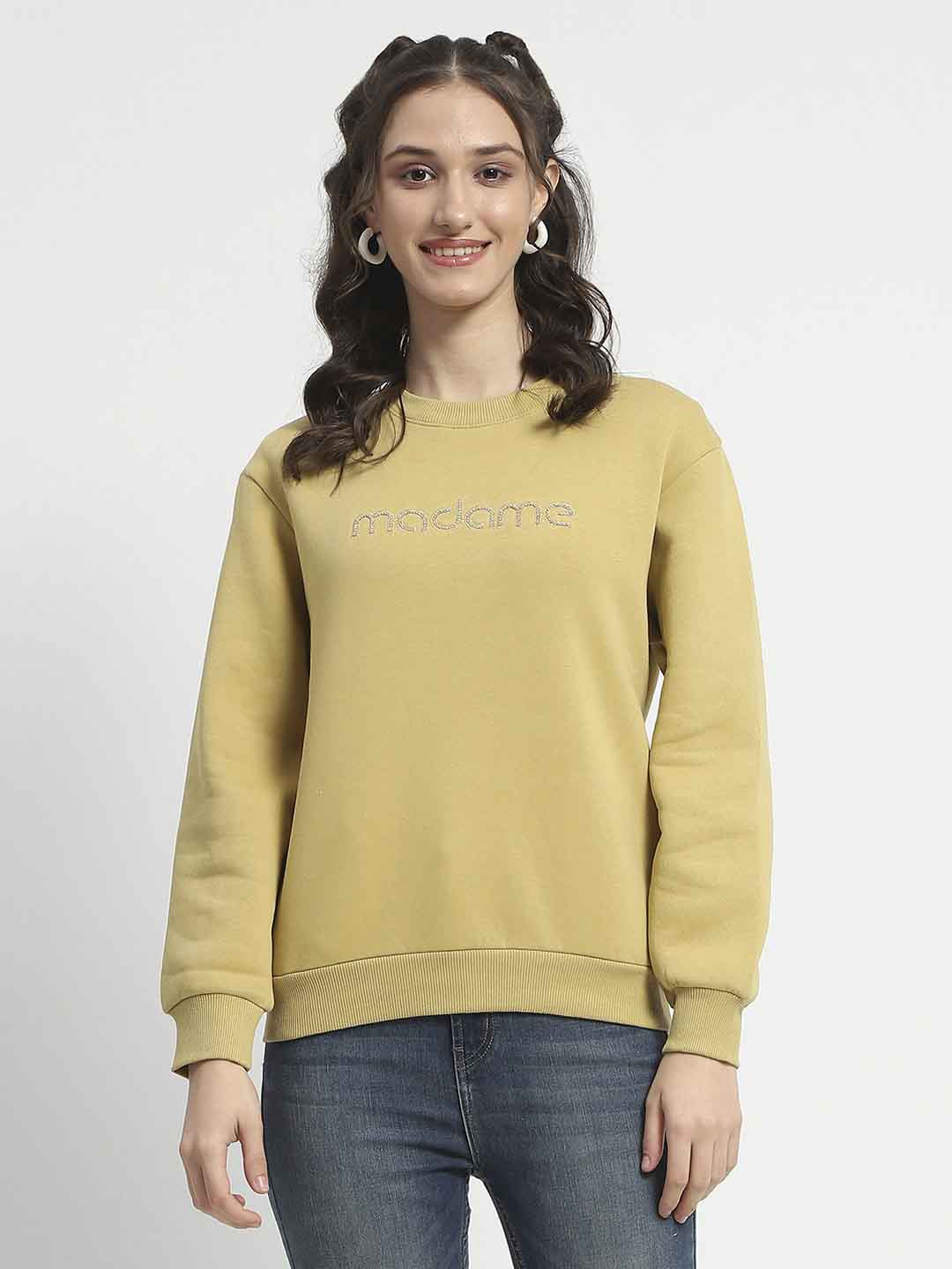 Madame Ladies Western Sweat Shirt M4W22261 764 Golden Yellow