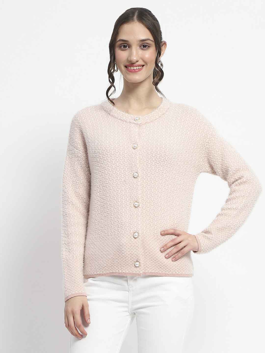 Madame Button Down Beige Cardigan