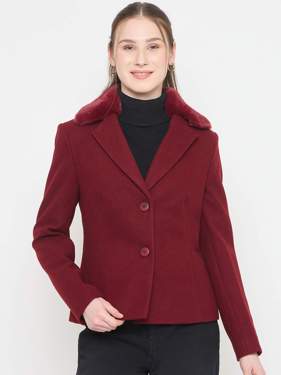 Madame Ladies Western Short Coat M5W20535 1126 Mehroon