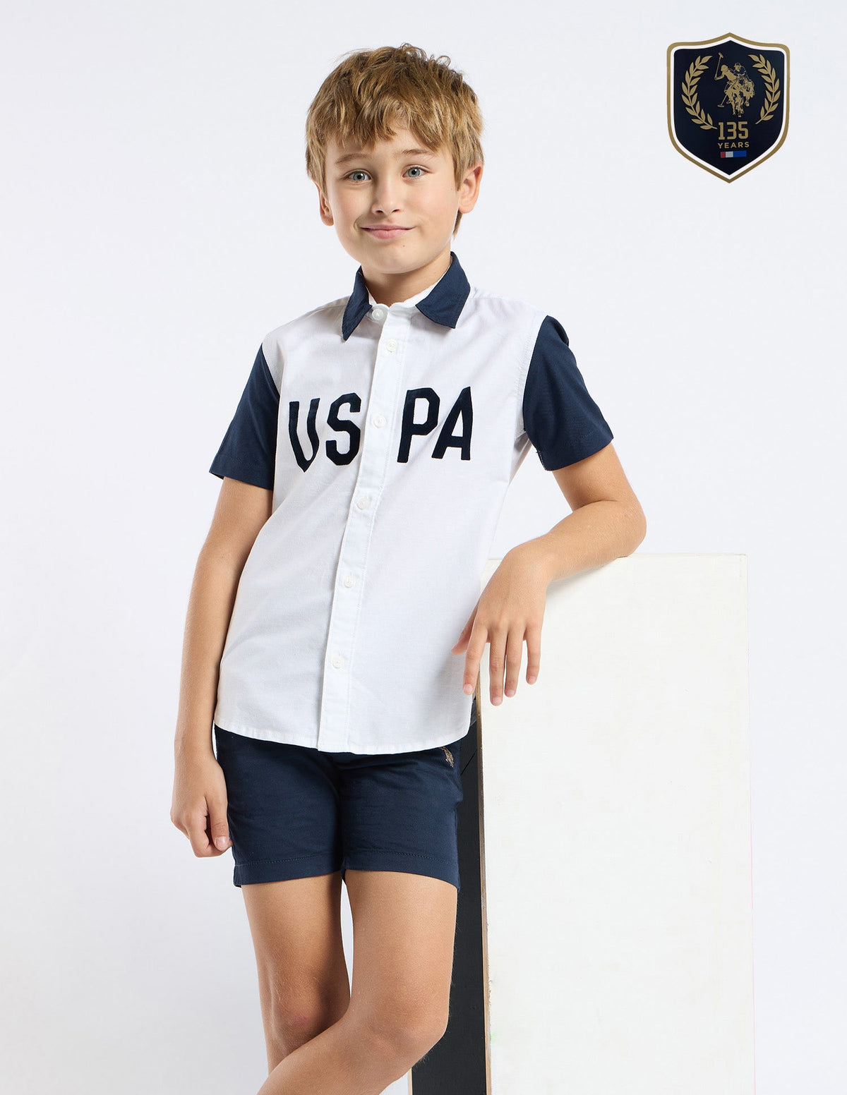U.S.POLO KIDS BOYS SHIRT H/S UKSHT1397