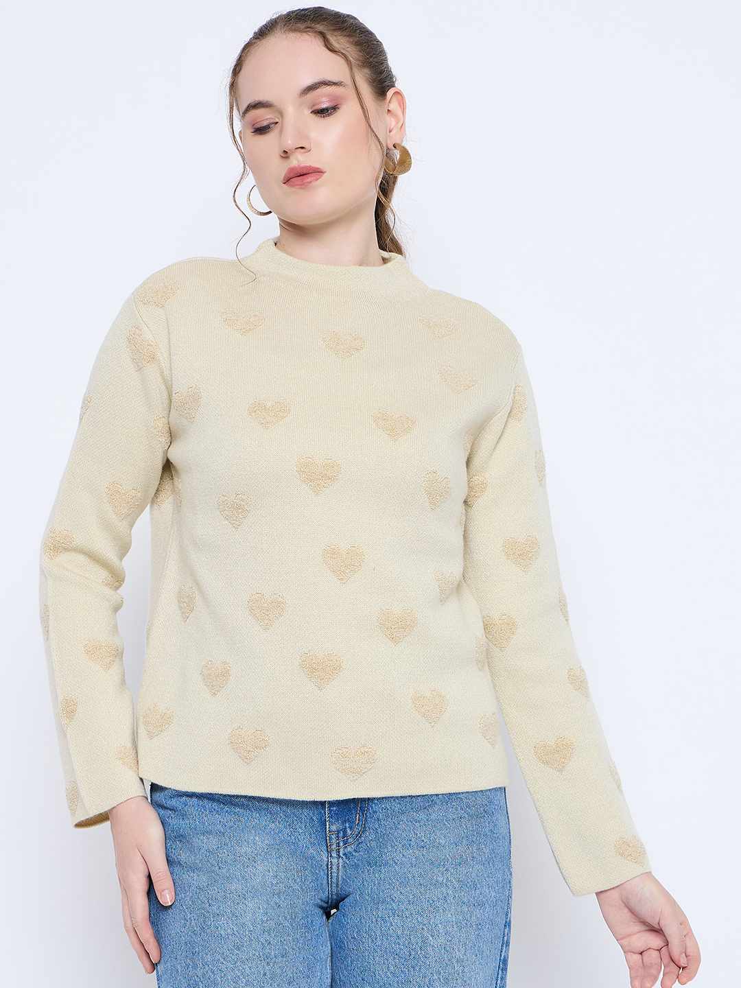 Madame Ladies Western Woolen Top M4W17191 001 Beige