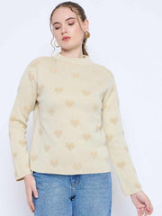 Madame Ladies Western Woolen Top M4W17191 001 Beige
