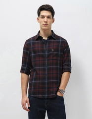 U.S.Polo Mens Casual Shirt F/S Udsht1960 Maroon