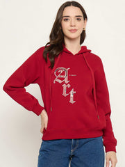 Madame Ladies Western Sweat Shirt M5W22425 1126 Mehroon