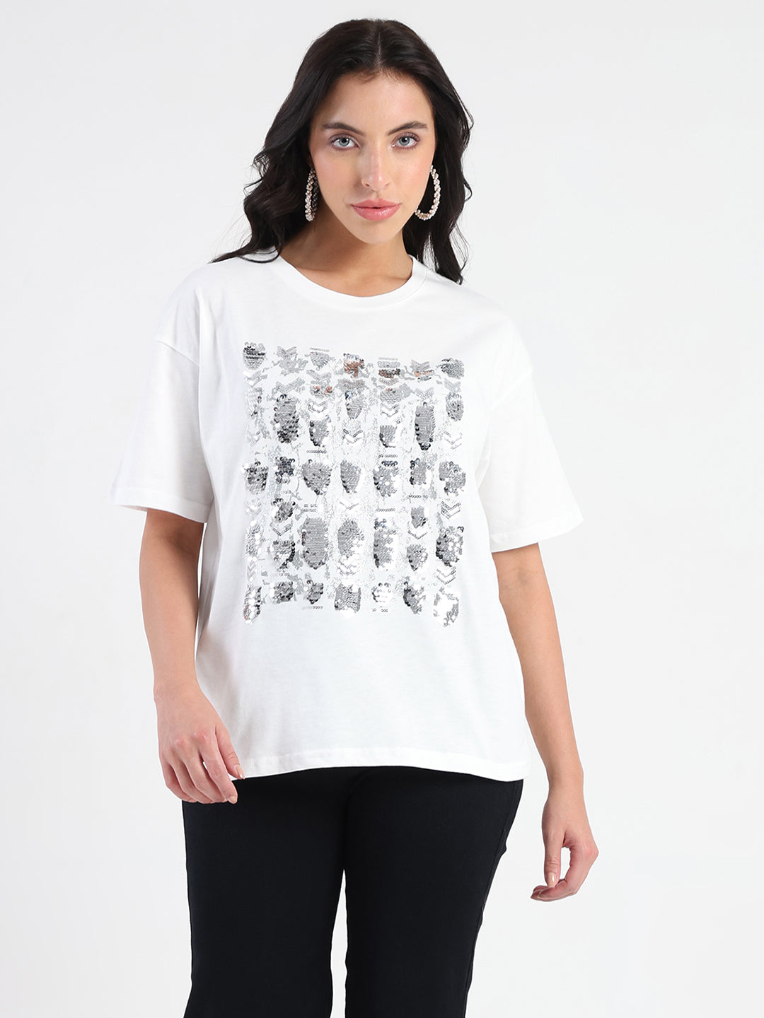 Madame Ladies Western Top H/S M5S11260 040 White