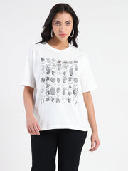 Madame Ladies Western Top H/S M5S11260 040 White