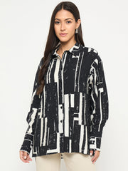 Madame Ladies Western Top H/S M5S18209 002 Black