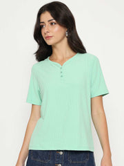 Madame Ladies Western Top H/S M5S11001 014 Green