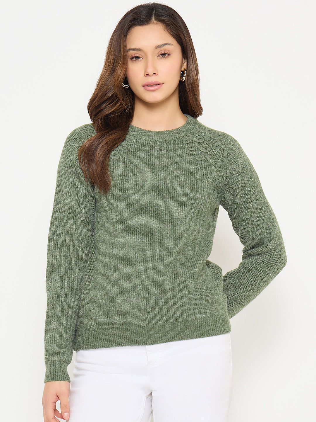 Madame Ladies Western Woolen Top M5W17157 29 Olive