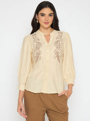 Madame Ladies Western Top F/S M5S18836 001 Beige