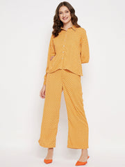 Madame Printed Orange Co-Ord Set