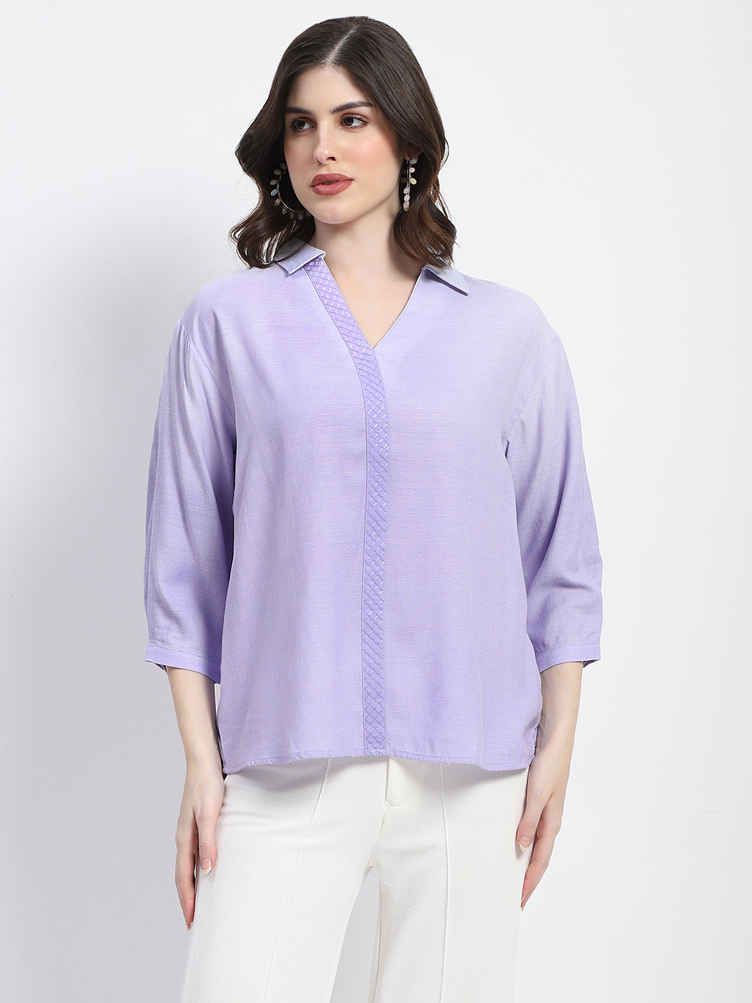 Madame Embellished Purple Shirt