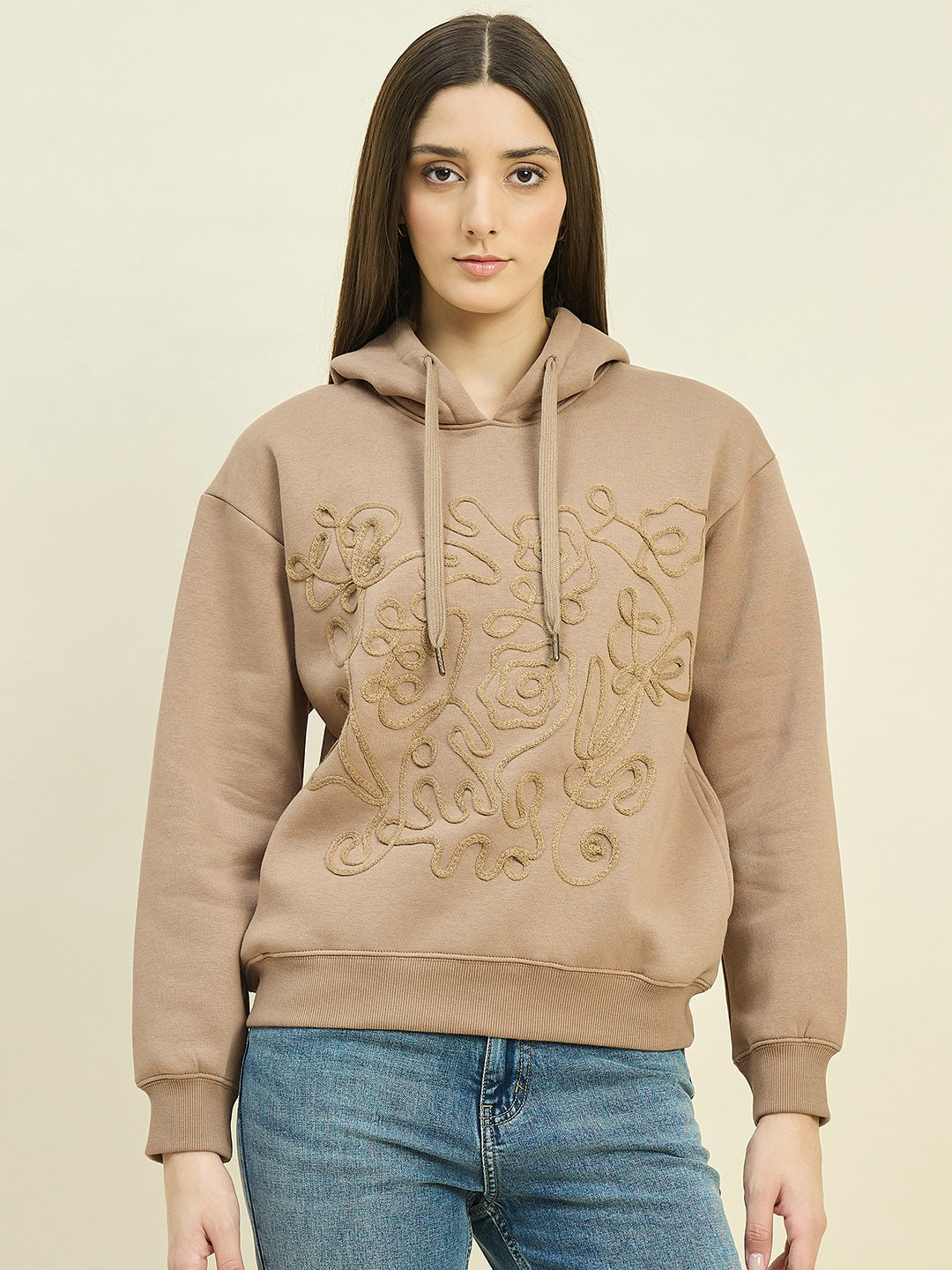 Madame Ladies Western Sweat Shirt M5W22433 001 Beige