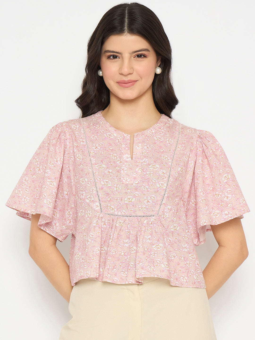 Madame Ladies Western Top H/S M4S18660 031 Pink