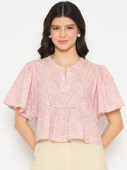 Madame Ladies Western Top H/S M4S18660 031 Pink
