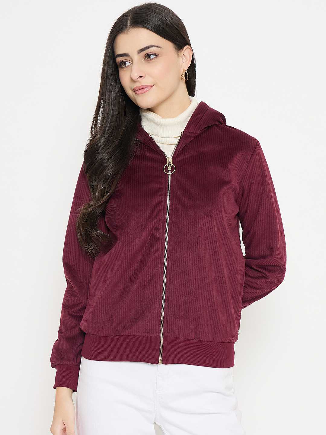 Madame Hooded Plum Sweatshirt