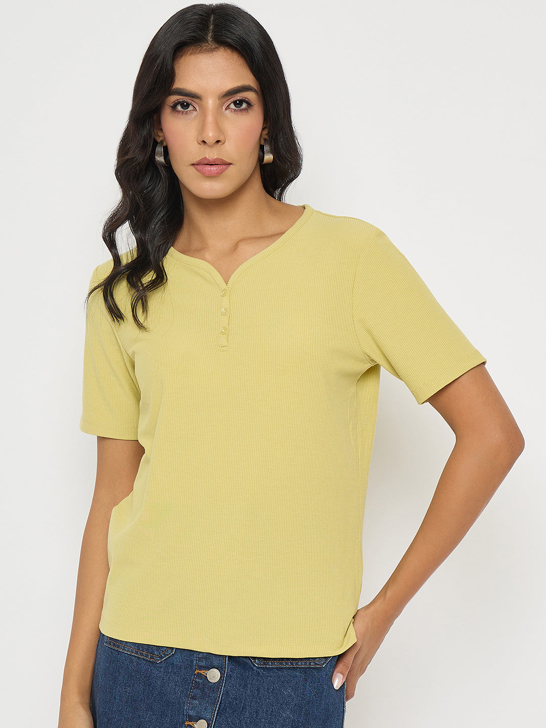 Madame Ladies Western Top H/S M5S11001 048 Mustard