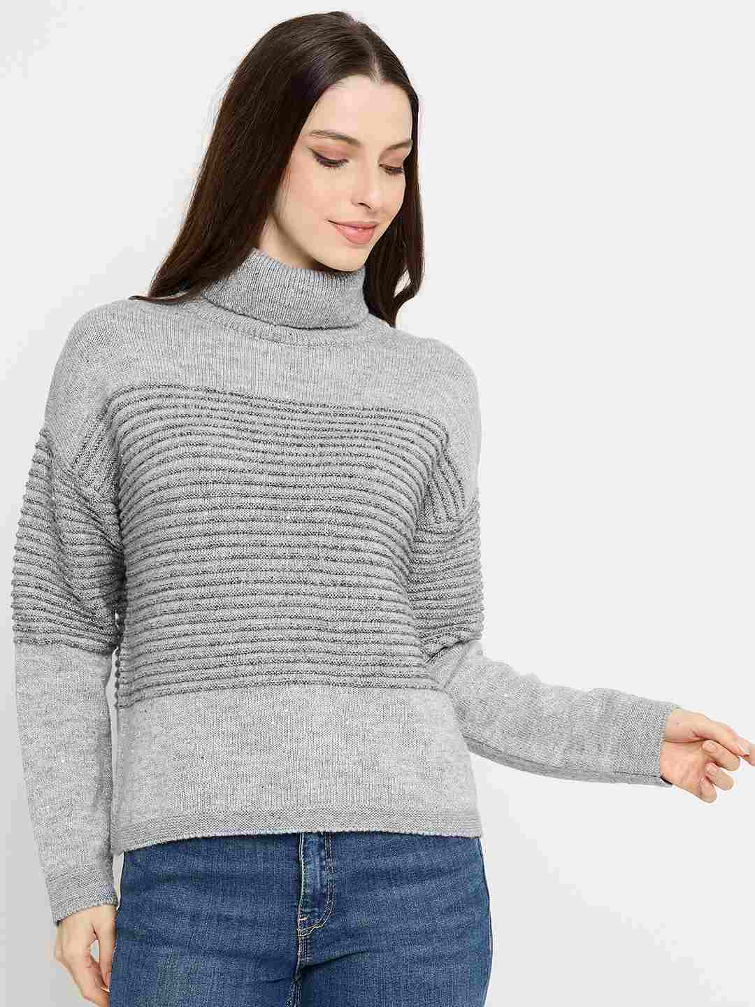 Madame Ladies Western Woolen Top M5W17161 095 Grey