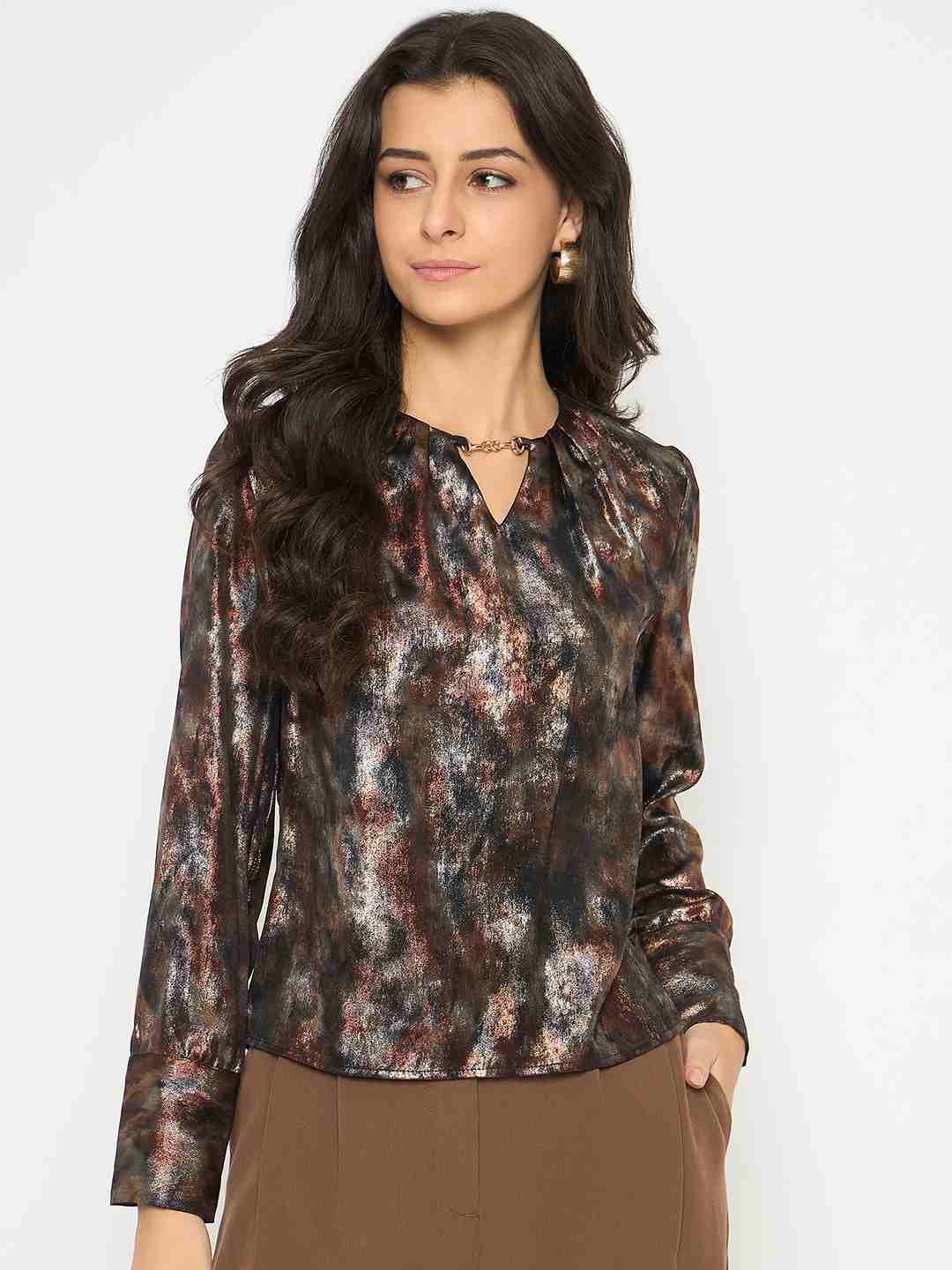 Madame Ladies Western Top H/S M4W18923 002 Black