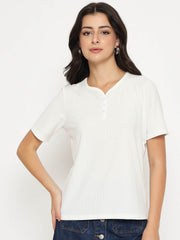 Madame Ladies Western Top H/S M5S11001 040 White