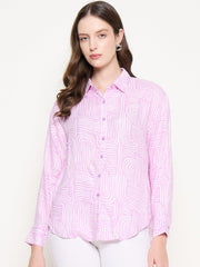 Madame Ladies Western Shirt F/S M4W18232 032 Purple