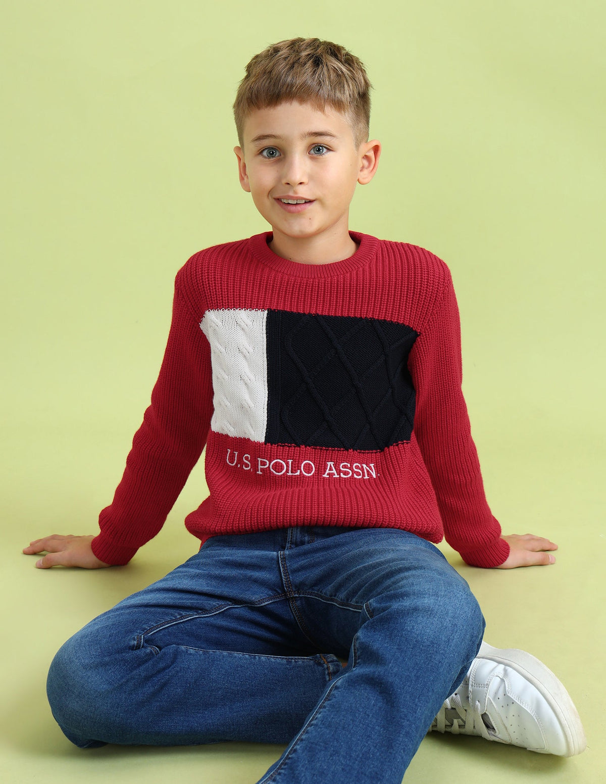 U.S.POLO KIDS BOYS PULLOVER UKSWE0097