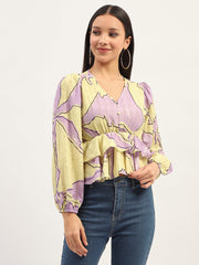 Madame Ladies Western Top H/S M4S18619 305 Lime