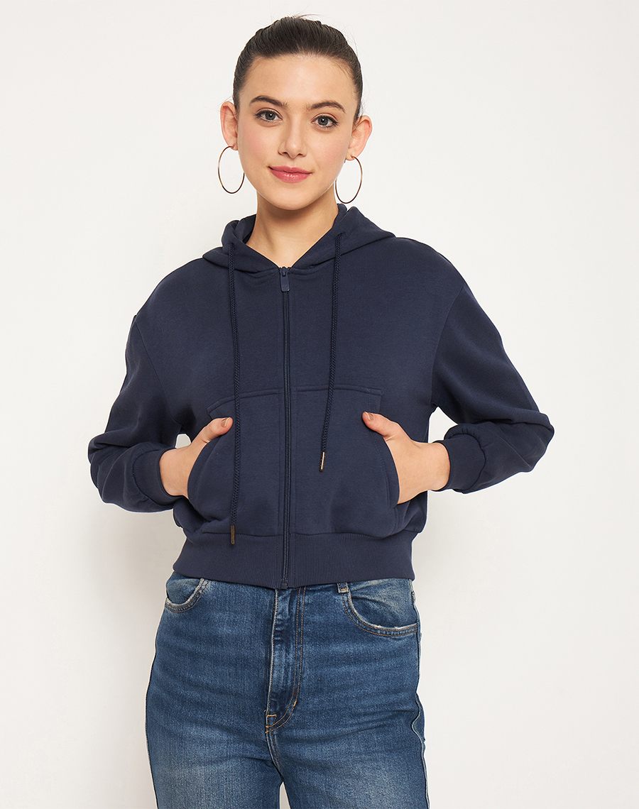 Madame Navy Hood Neck Sweatshirt