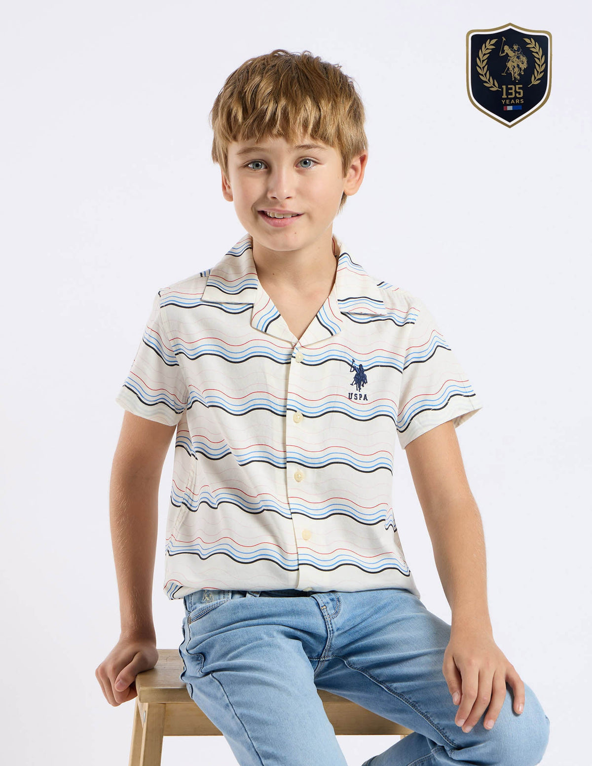 U.S.POLO KIDS BOYS SHIRT H/S UKSHT1372