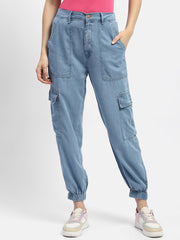 Madame Solid Light Blue Jogger