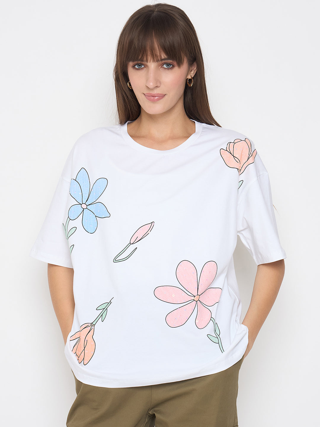 Madame Ladies Western Top H/S M5S11244 040 White