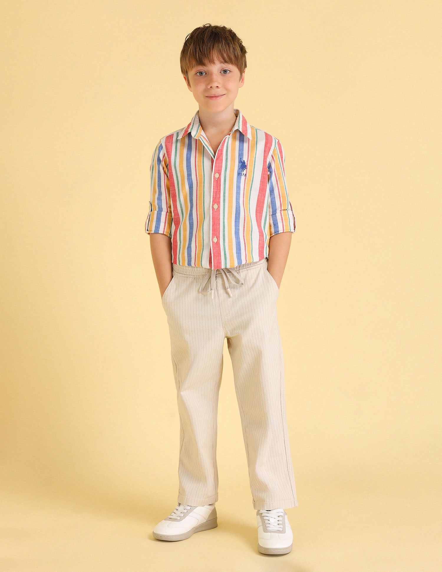 U.S.POLO KIDS BOYS SHIRT H/S UKSHT1463