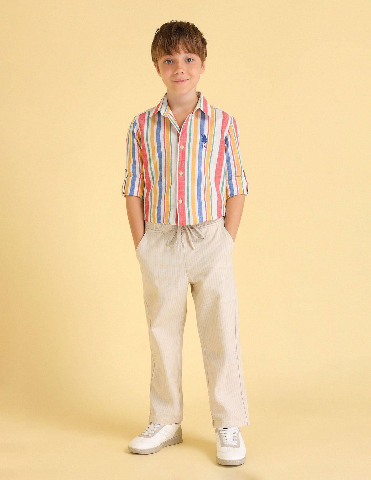 U.S.POLO KIDS BOYS SHIRT H/S UKSHT1463
