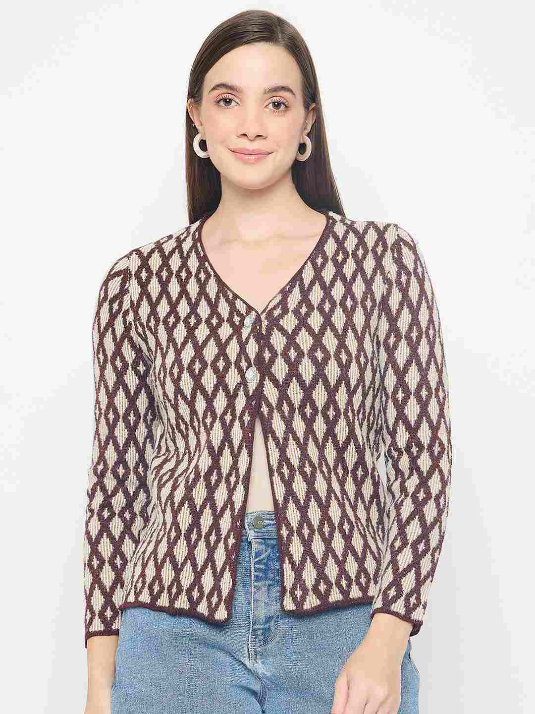 Madame Ladies Western Cardigan M4W70021 045 Wine