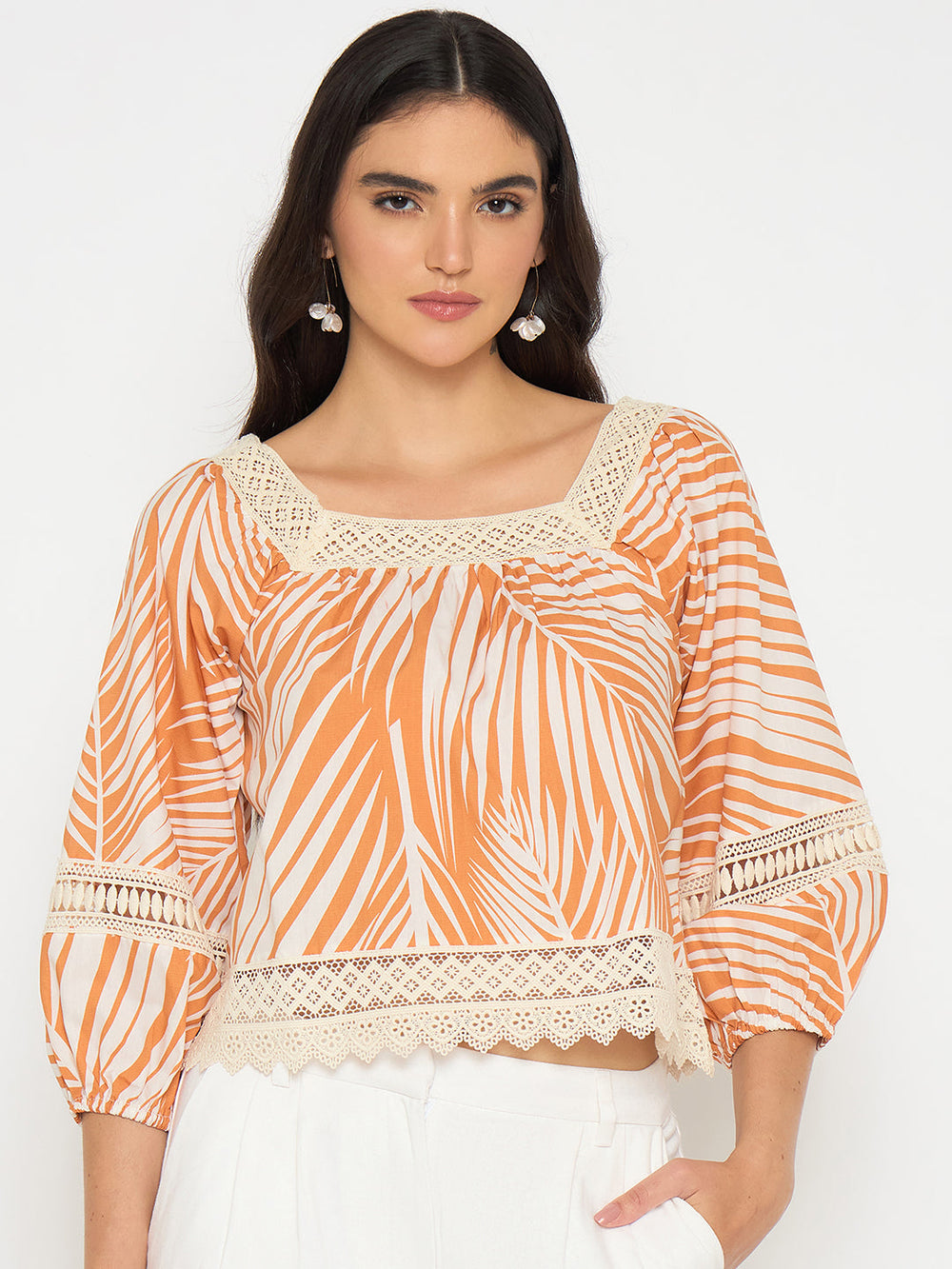 Madame Ladies Western Top F/S M5S18621 841 Warm Amber - Goyalsons ShopMax