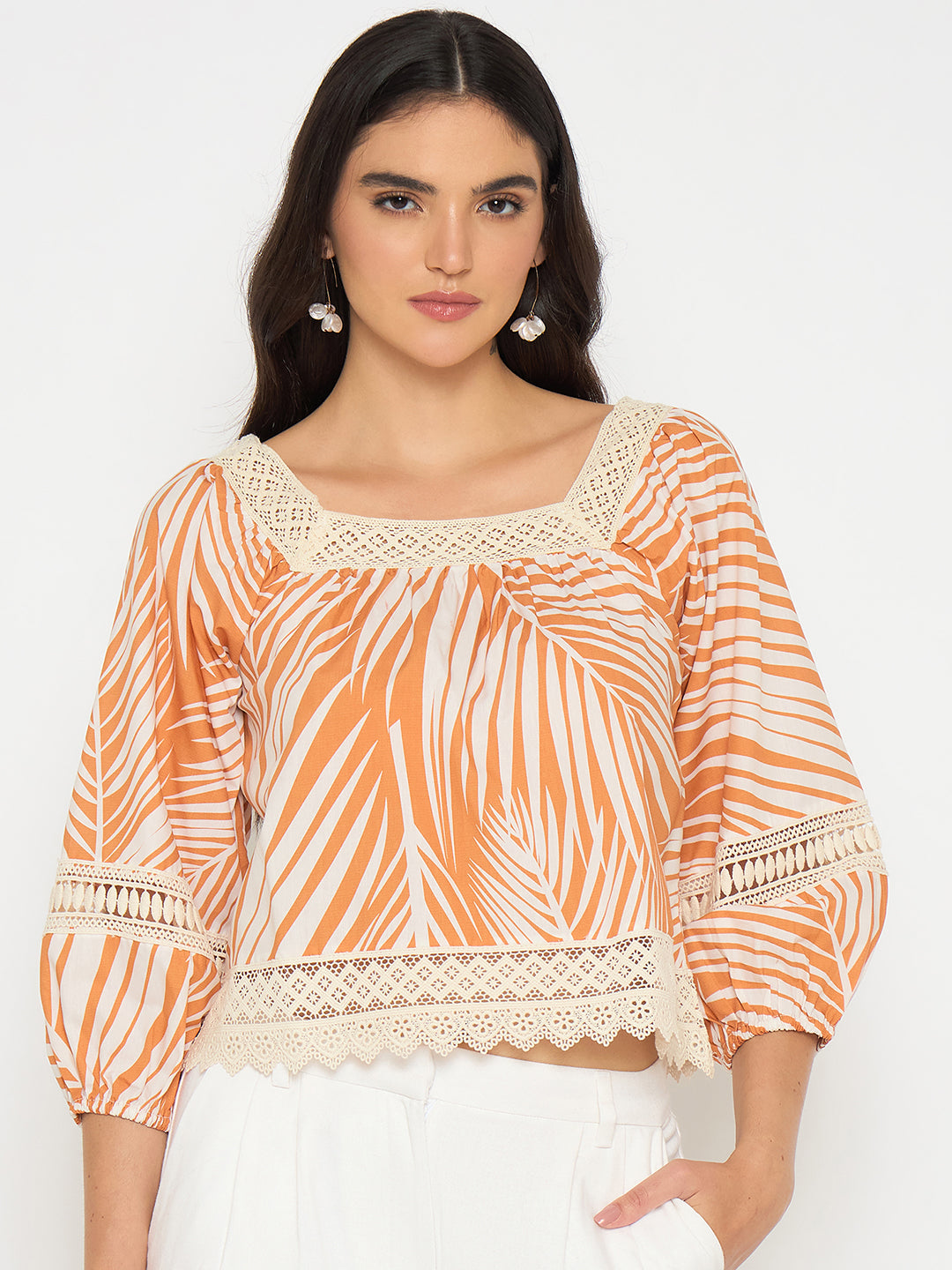 Madame Ladies Western Top F/S M5S18621 841 Warm Amber - Goyalsons ShopMax