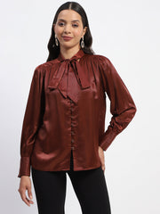 Madame Ladies Western Top F/S M3W18802 004 Brown
