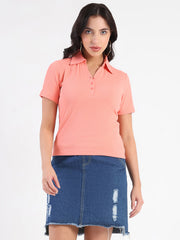 Madame Ladies Western Top H/S M5S11005 007 Carrot